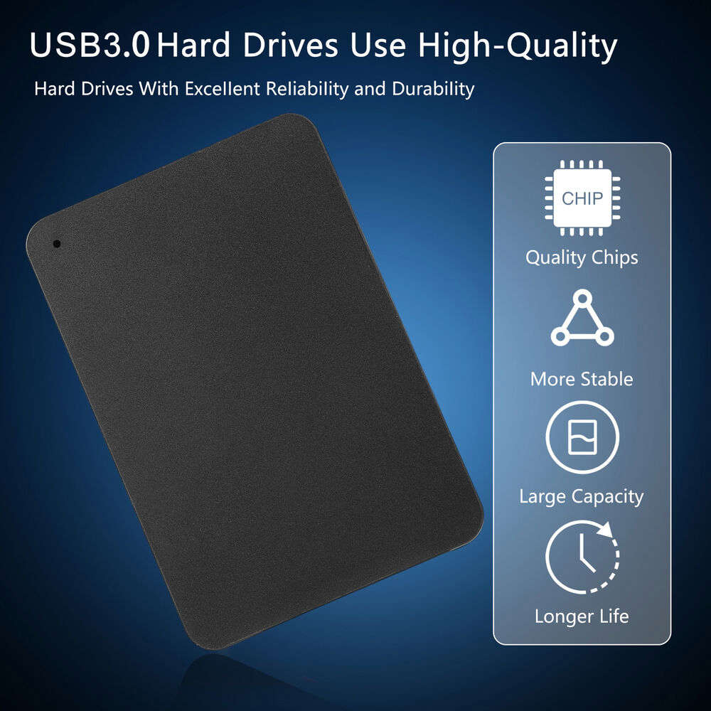 High-Capacity 1/2/4TB USB 3.0 Portable Hard Drives