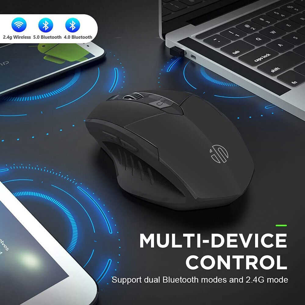 Ergonomic Rechargeable Dual-Mode Bluetooth Mouse 2.4G