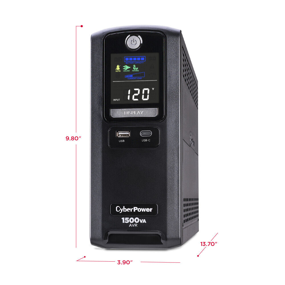 CyberPower LX1500GU3-R 1500VA / 900W UPS - Reliable Power Backup