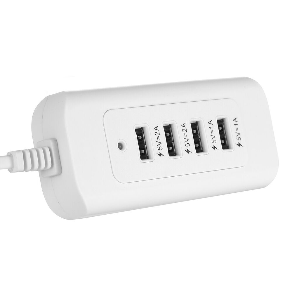 6-Port High-Speed USB Wall Charger Station