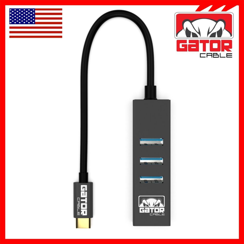 USB-C 3.1 Gigabit Ethernet Adapter with 3-Port HUB - High-Speed Connectivity