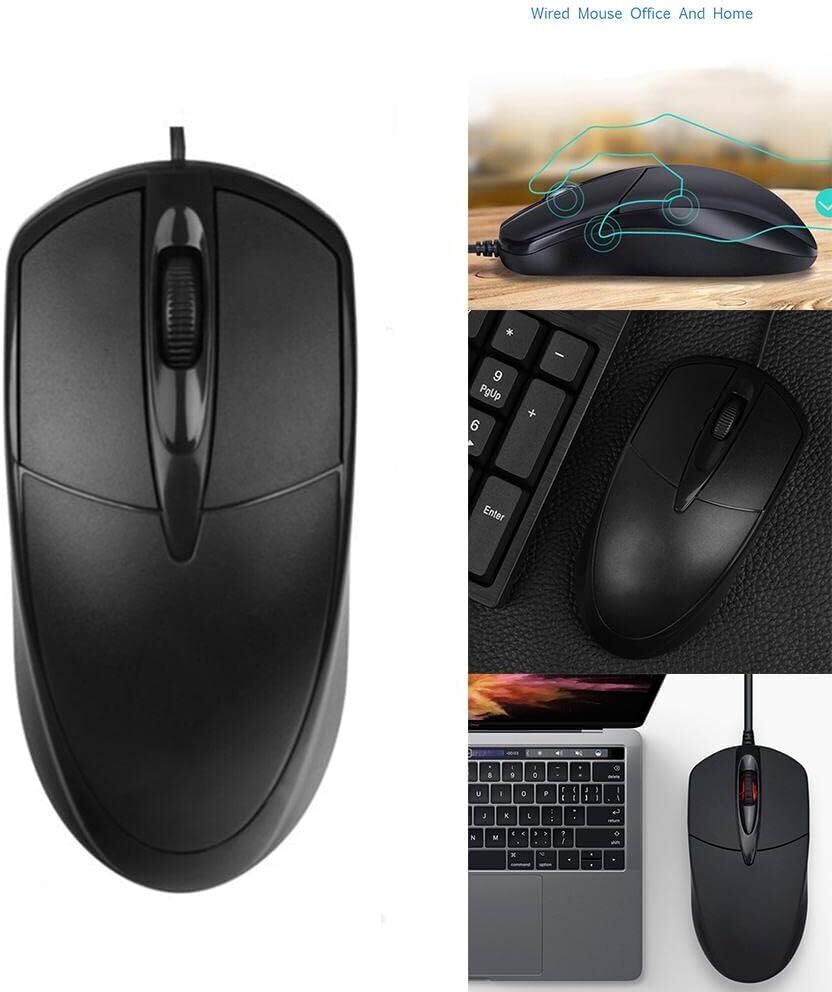 Ergonomic High-Precision USB 2.0 Wired Optical Mouse with Scroll Wheel