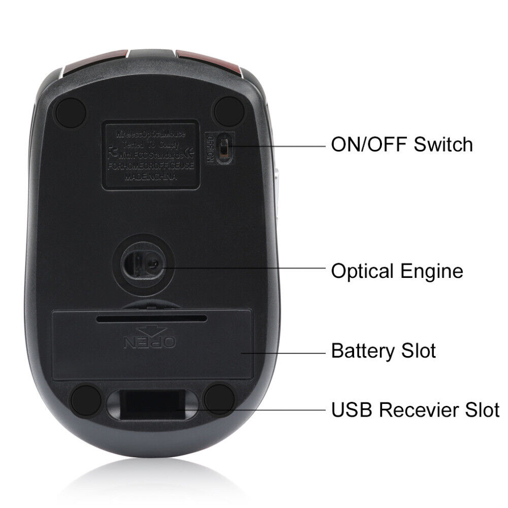 2.4GHz Dual Wireless Optical Mice Set with USB Receiver