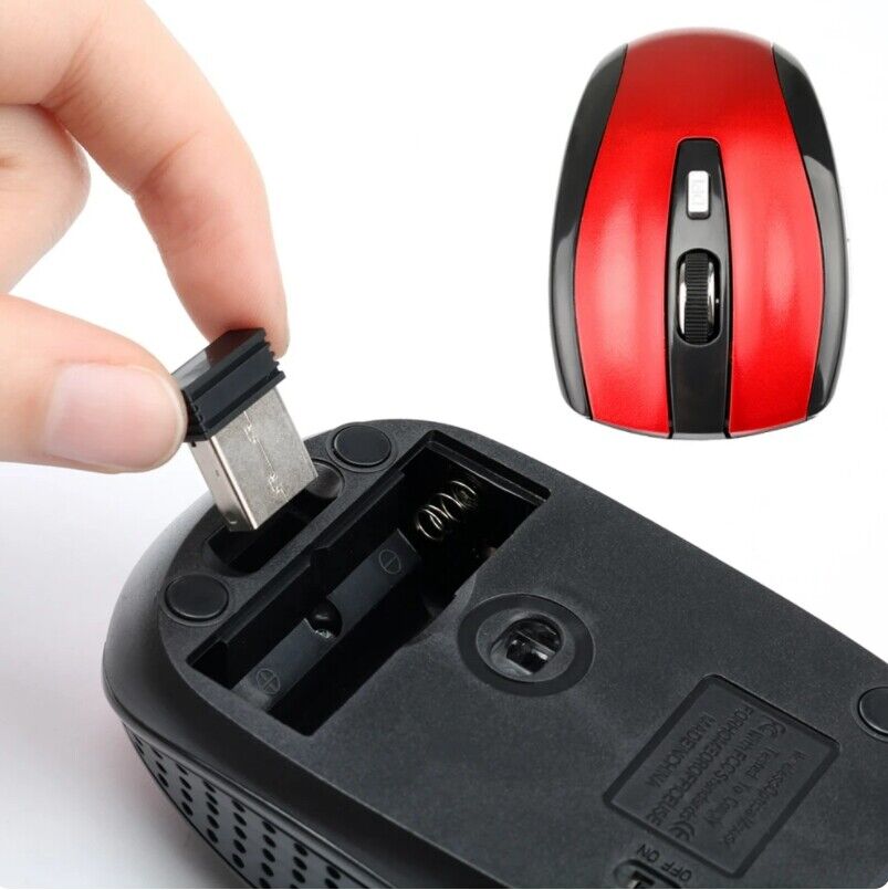 2.4GHz Ergonomic Wireless Optical Mouse with USB Receiver