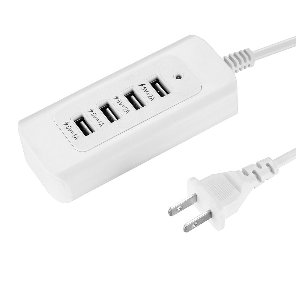 6-Port High-Speed USB Wall Charger Station