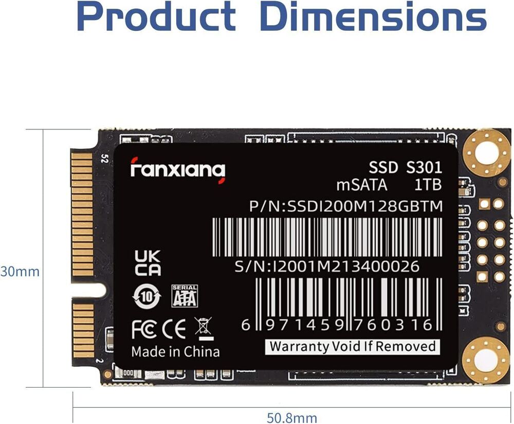 Fanxiang 2TB mSATA SSD - High-Speed Storage Solution for Enhanced Computing