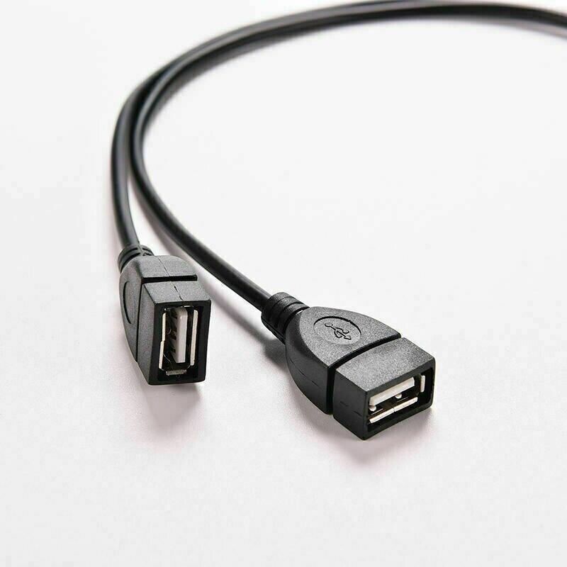 3-Pack USB 2.0 A Male to Dual Female Y Splitter Adapter Cables