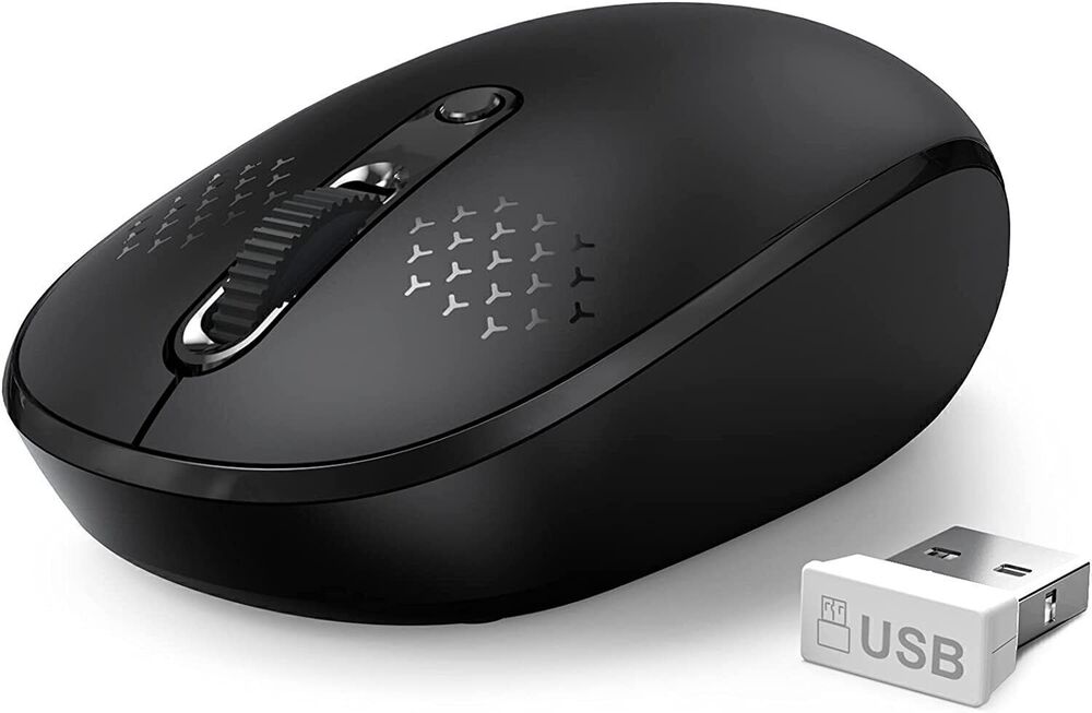 Wireless 2.4GHz Ergonomic Optical Mouse with Adjustable DPI