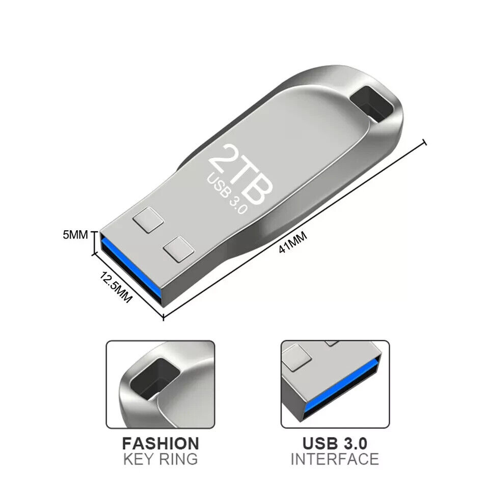 2TB High-Performance USB 3.0 Flash Drive - Optimize Storage for PCs and Laptops