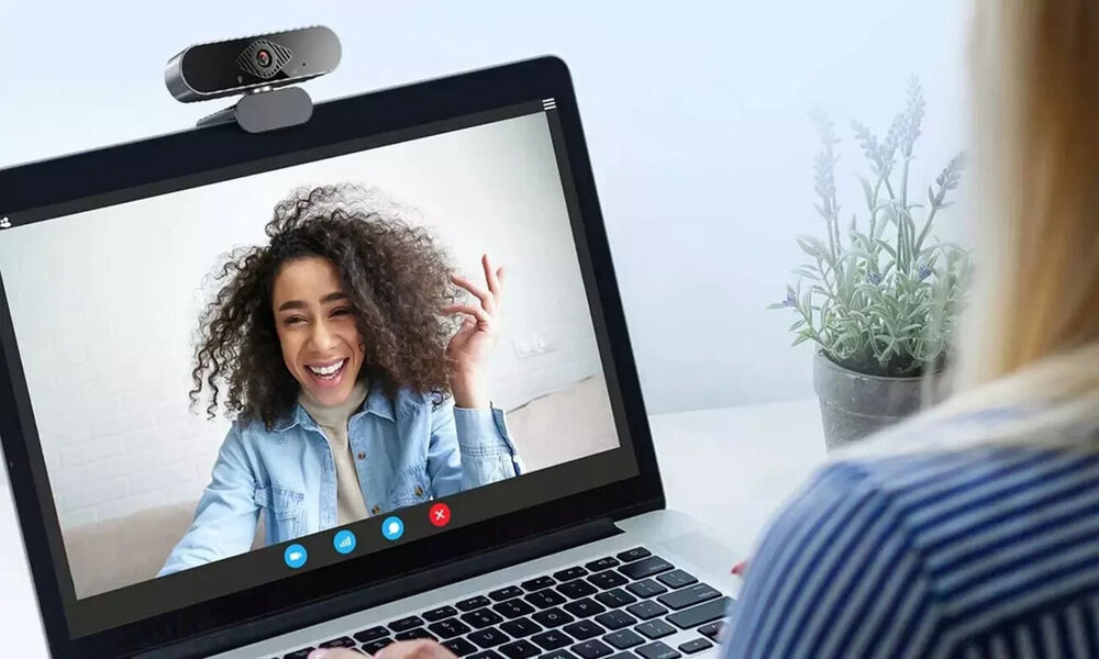 1080P Full HD USB Webcam with Built-in Mic for Clear Video Communication