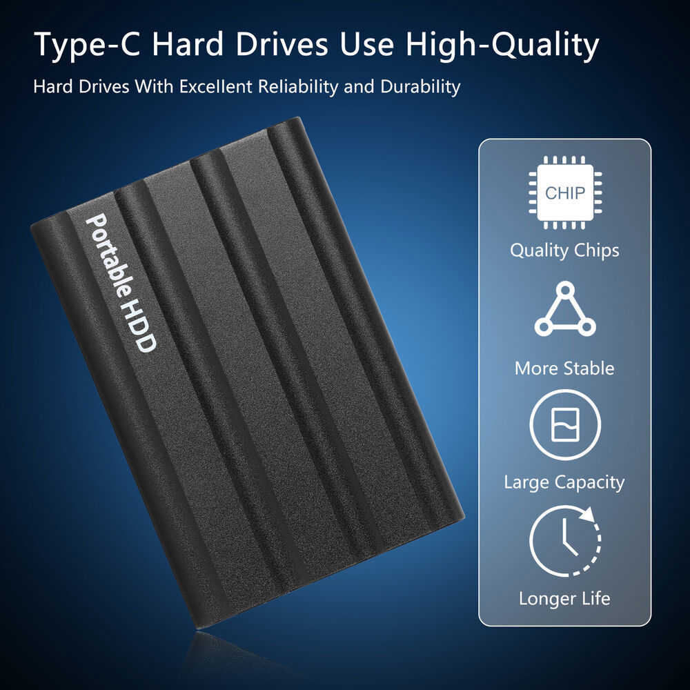 High-Capacity USB 3.0 External Hard Drive - Versatile Storage for All Devices