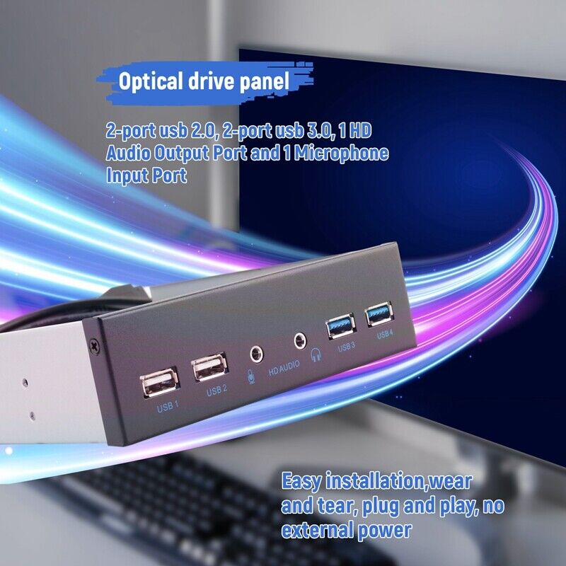 5.25 Inch USB 3.0 Front Panel Hub for Enhanced Connectivity