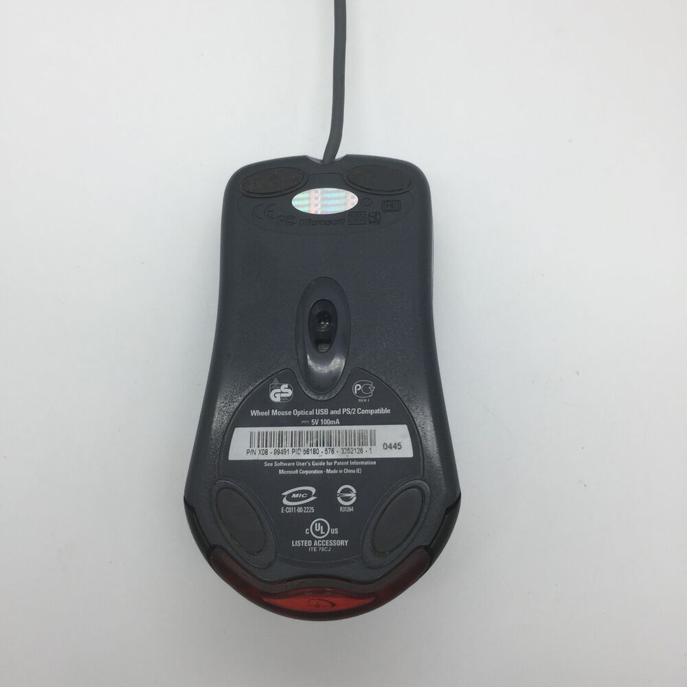 Microsoft Wheel Mouse Optical USB X802382 1.1A Black - Enhanced Precision, Comfort & Style