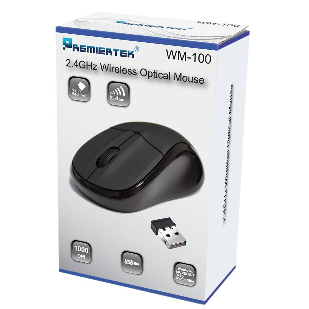 2.4GHz Wireless Optical Mouse with USB Receiver