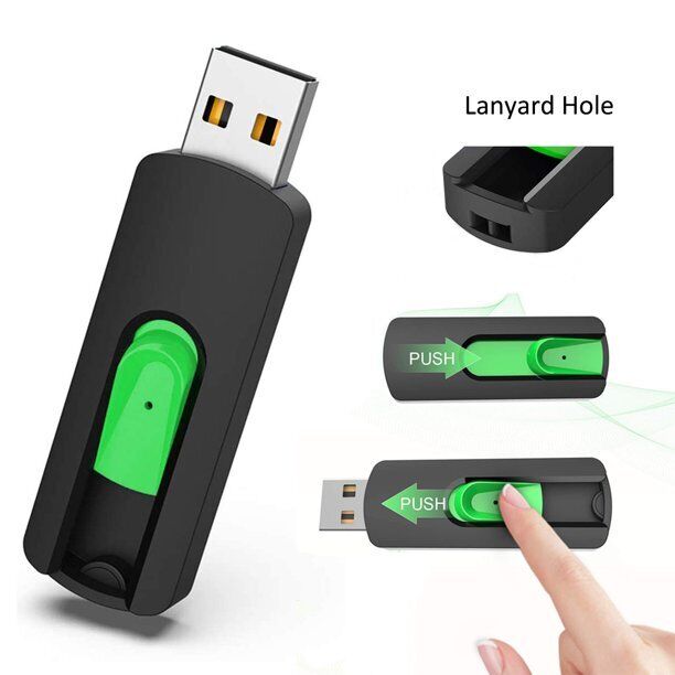 Enhanced Storage with Retractable USB 2.0 Flash Drive