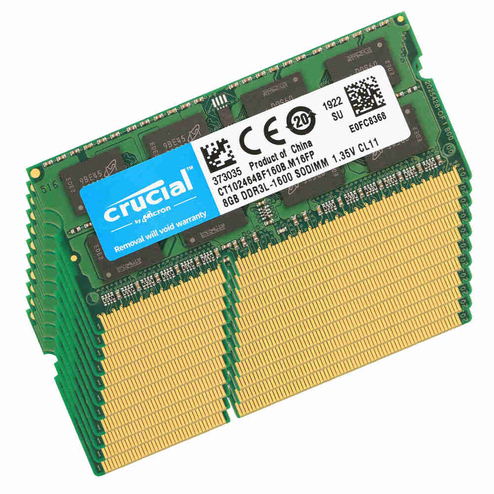Crucial 10x 8GB DDR3L 1600MHz SODIMM RAM Kit for Laptops