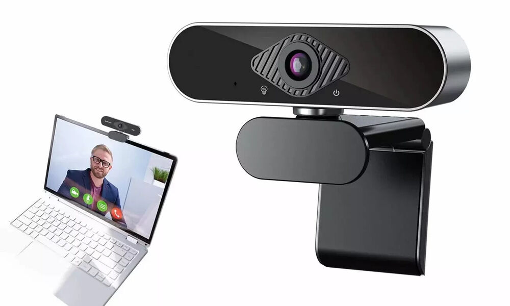 1080P Full HD USB Webcam with Built-in Mic for Clear Video Communication
