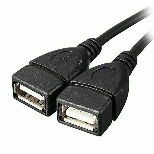 3-Pack USB 2.0 A Male to Dual Female Y Splitter Adapter Cables
