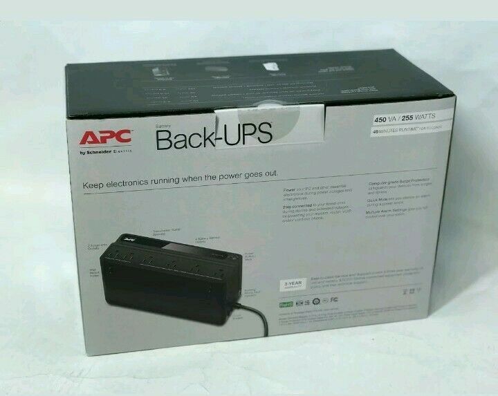 Premium UPS Battery Backup Surge Protector with 6 Outlets