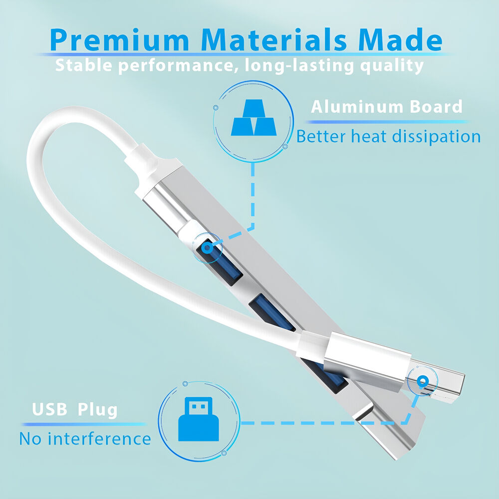USB 3.0 4-Port Hub Splitter - Enhanced Connectivity for Multiple Devices