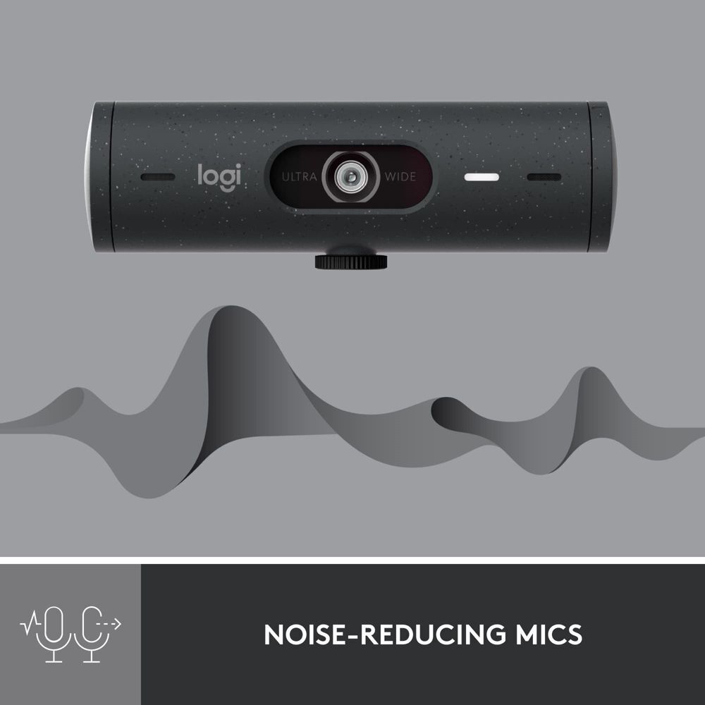 Logitech Brio 500 Webcam - HD Video Conferencing with Privacy Cover