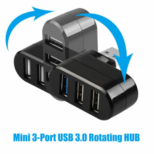 3-Port High-Speed USB 3.0 Hub Splitter for Enhanced Connectivity