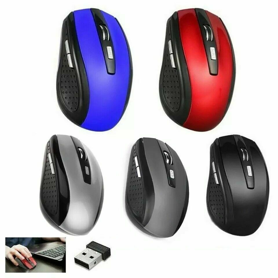 2.4GHz Wireless Optical Mouse with Adjustable DPI and Ergonomic Design