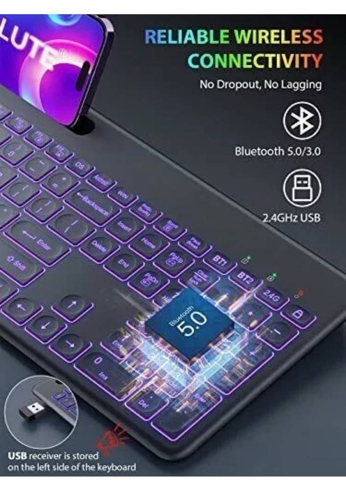 AX223 Wireless Keyboard with Dual Connectivity
