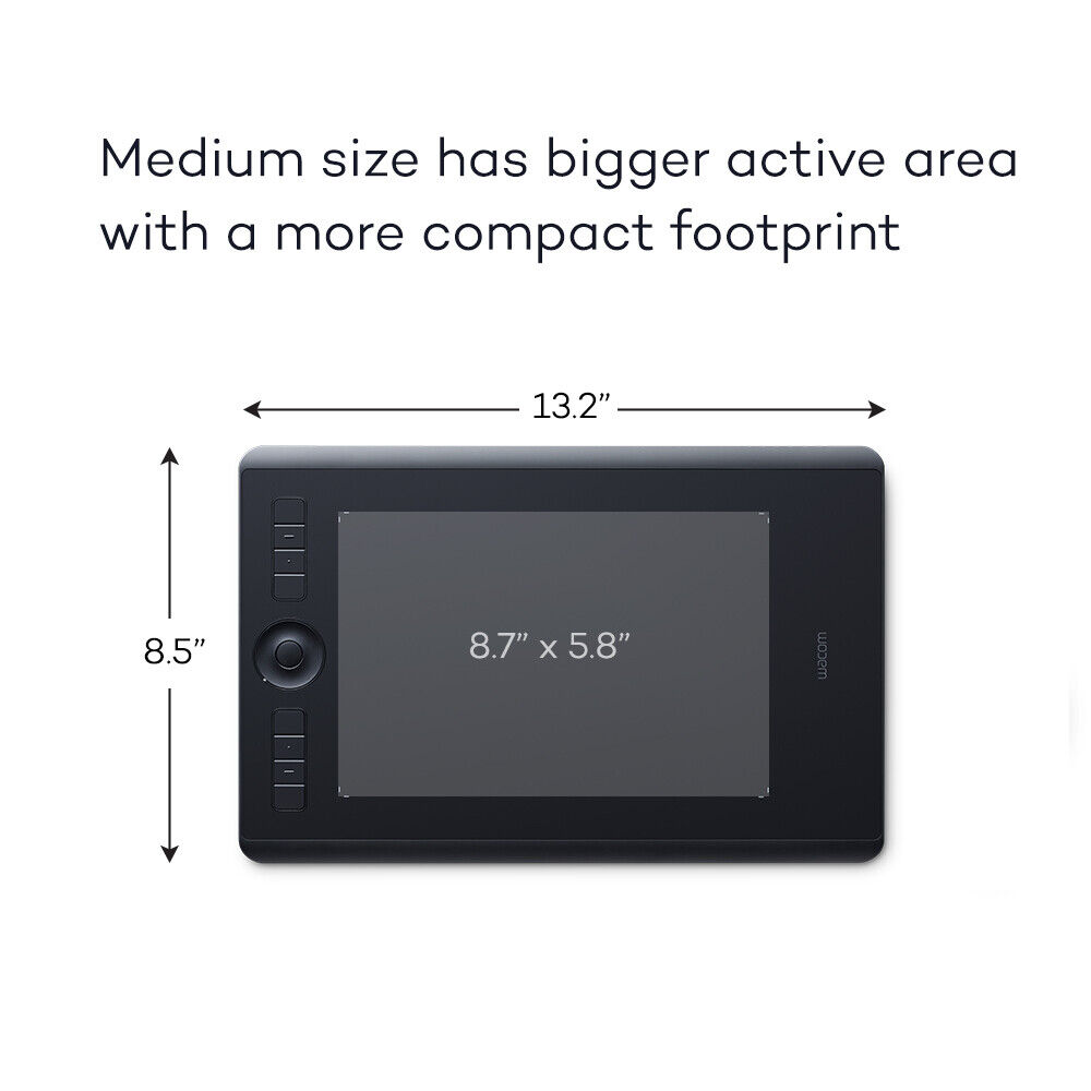 Wacom Intuos Pro Medium Digital Graphic Drawing Tablet - SHPTH660, Pre-Owned