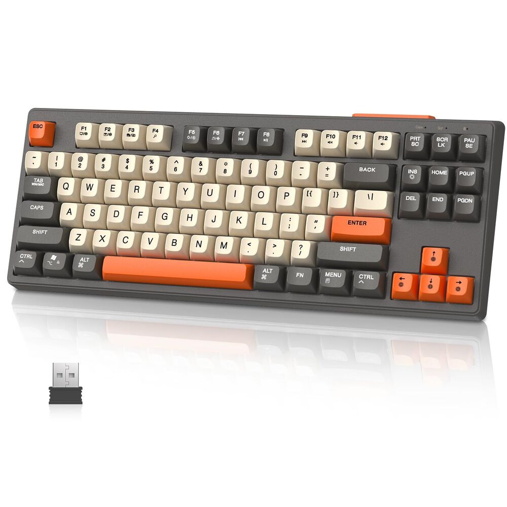 Wireless TKL Mechanical Gaming Keyboard with Silent Backlit