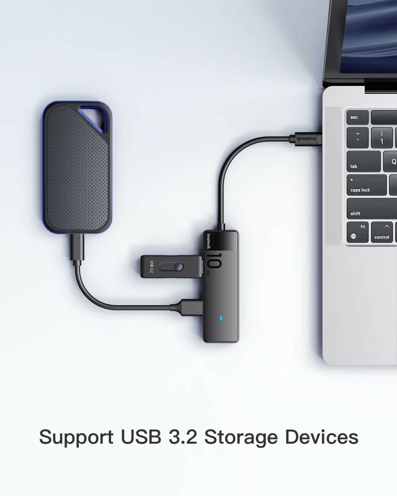 Ultra-Fast USB C Hub with 4 USB A Ports