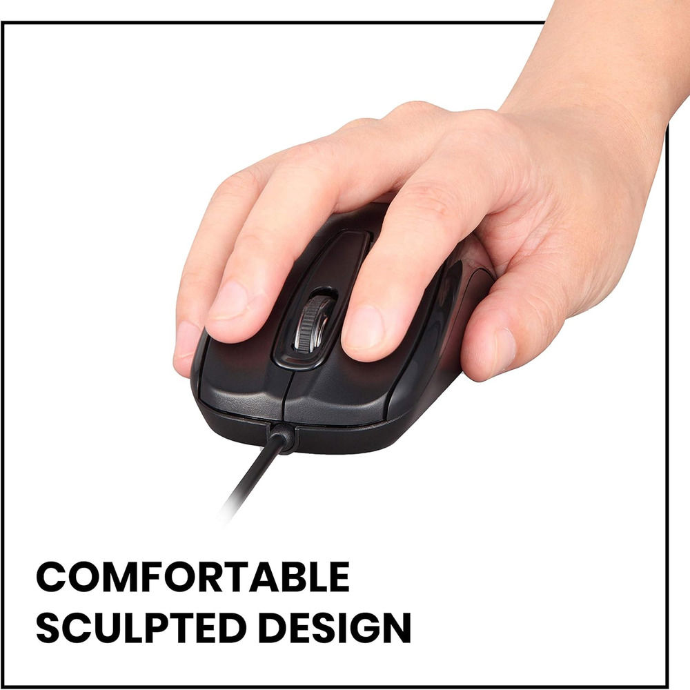 Enhanced Precision USB 2.0 Wired Optical Mouse with Scroll Wheel