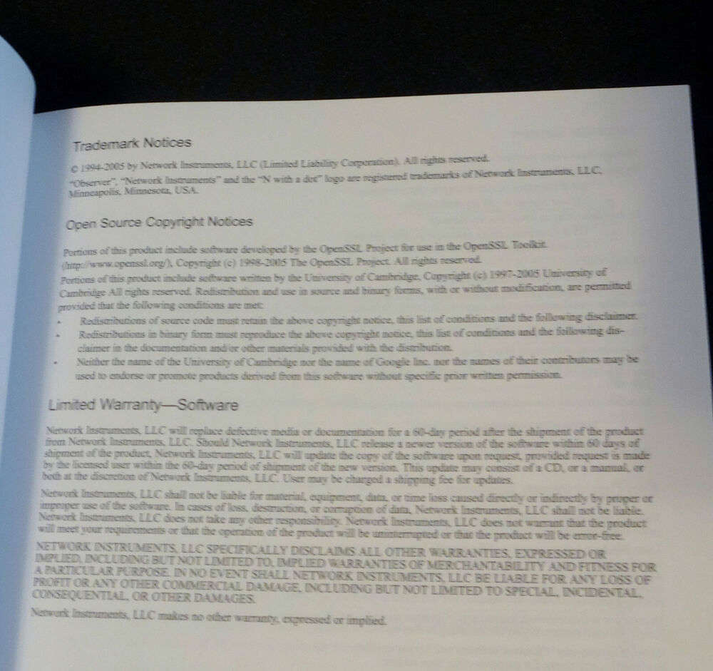 Network Instruments Observer 11 Comprehensive Guide 2005