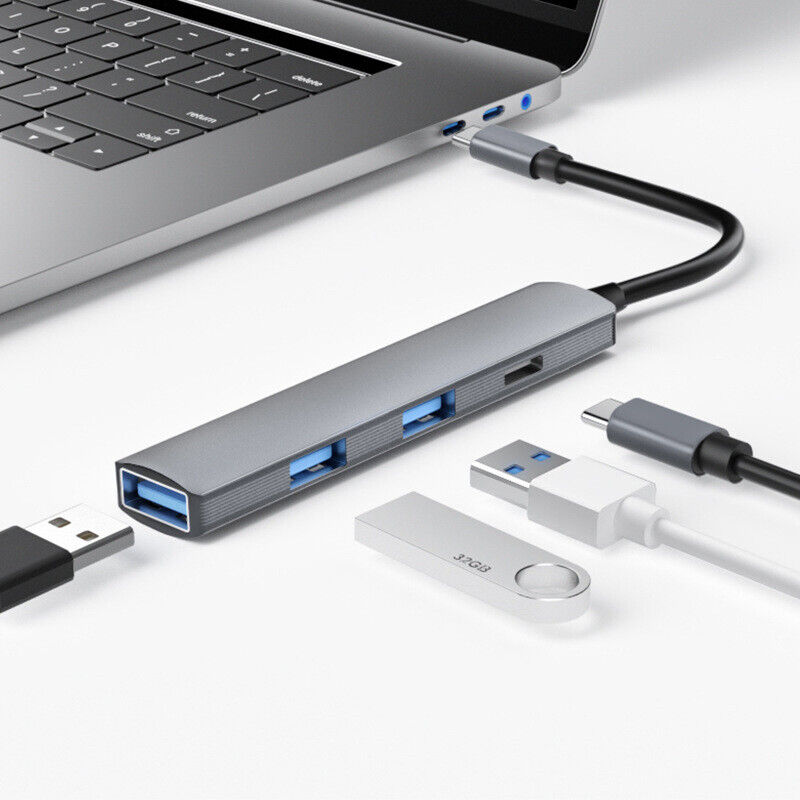 4-Port USB-C Hub Adapter for Enhanced Connectivity