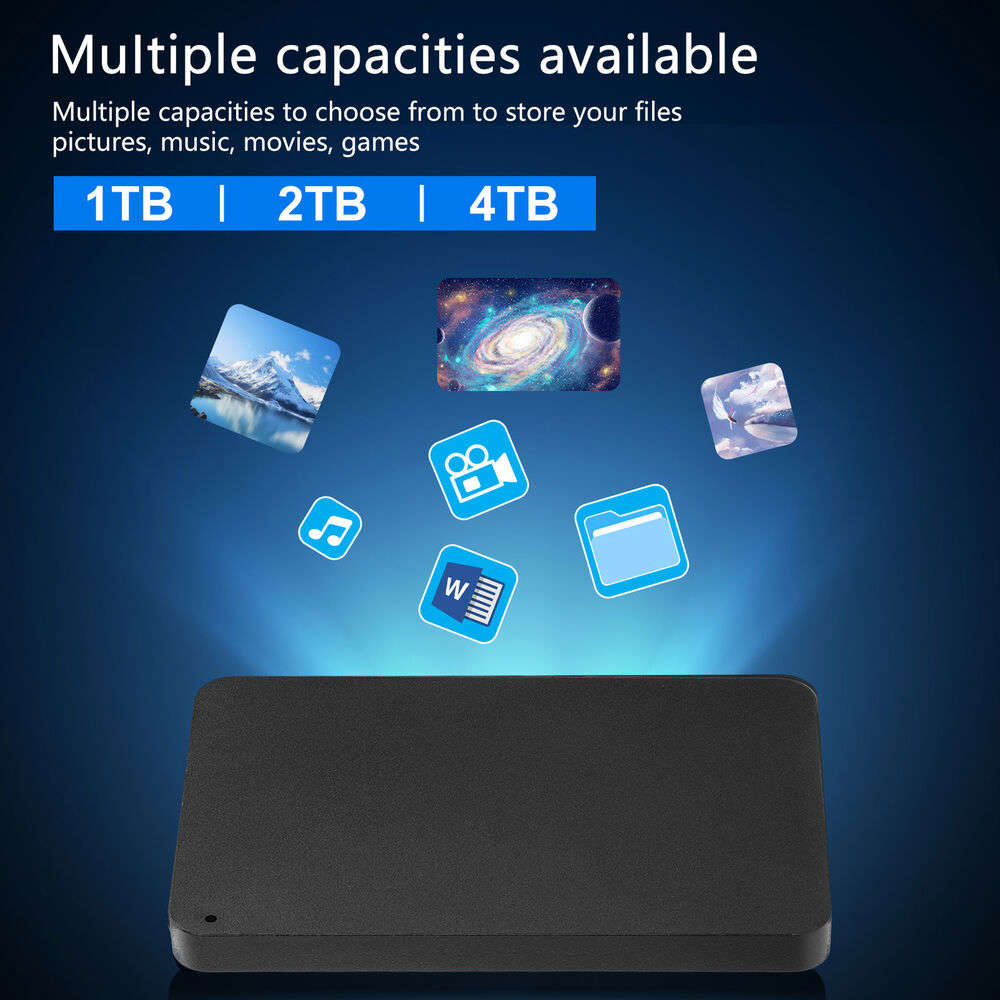 High-Capacity 1/2/4TB USB 3.0 Portable Hard Drives
