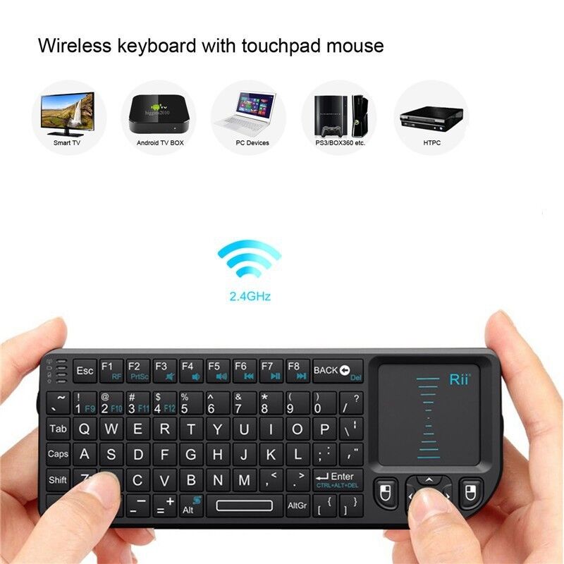 Rii X1 2.4Ghz Wireless Mini Keyboard - Compact & Versatile for Multiple Devices