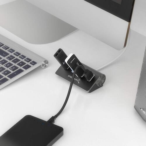 SABRENT 4-Port USB 3.0 Aluminum Data Hub with Cable (HB-MC3B)