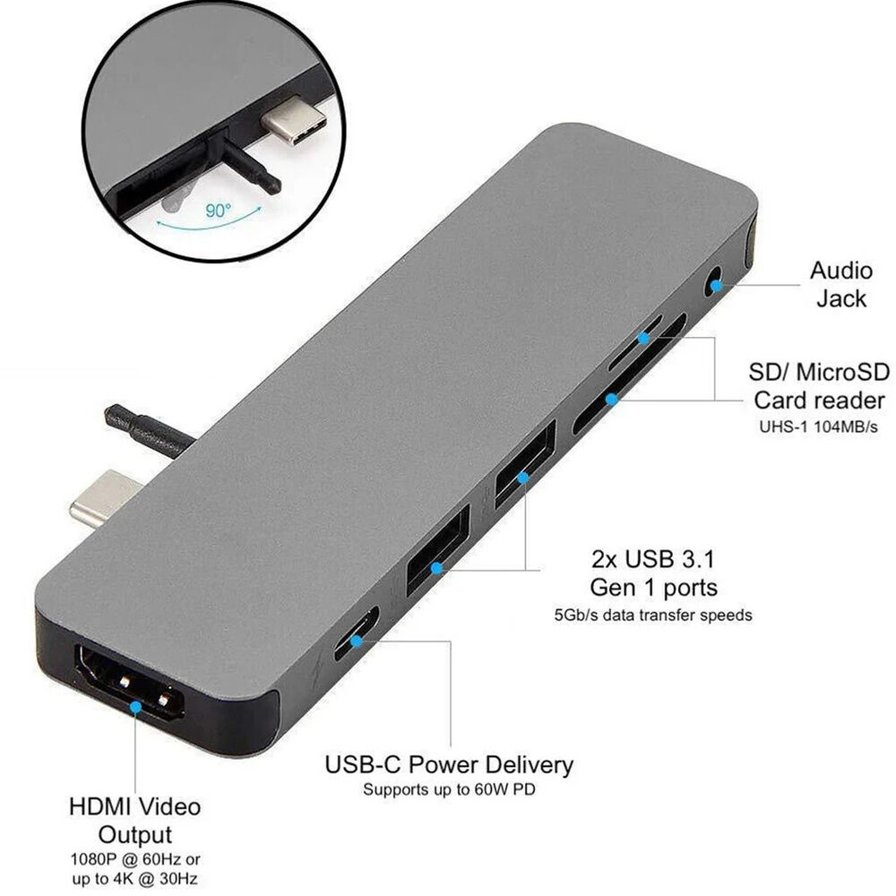 HyperDrive Solo 7-in-1 USB-C Hub - Space Gray