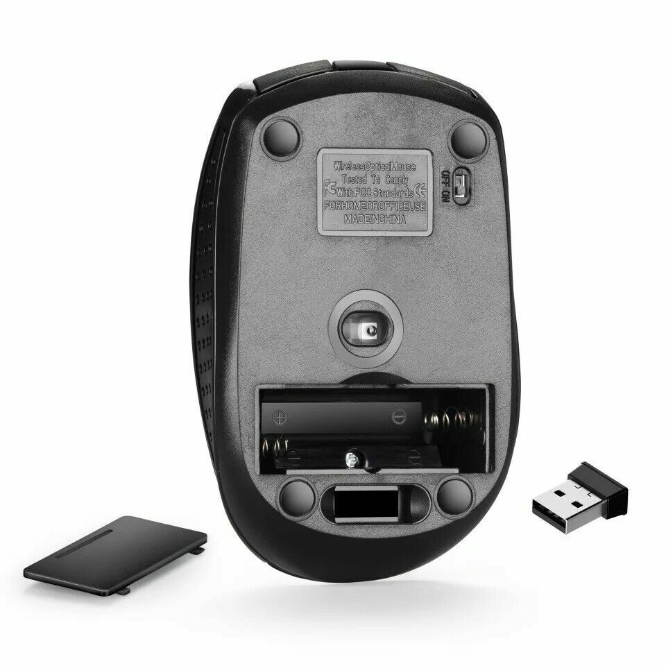 2.4GHz Wireless Optical Mouse with Adjustable DPI and Ergonomic Design