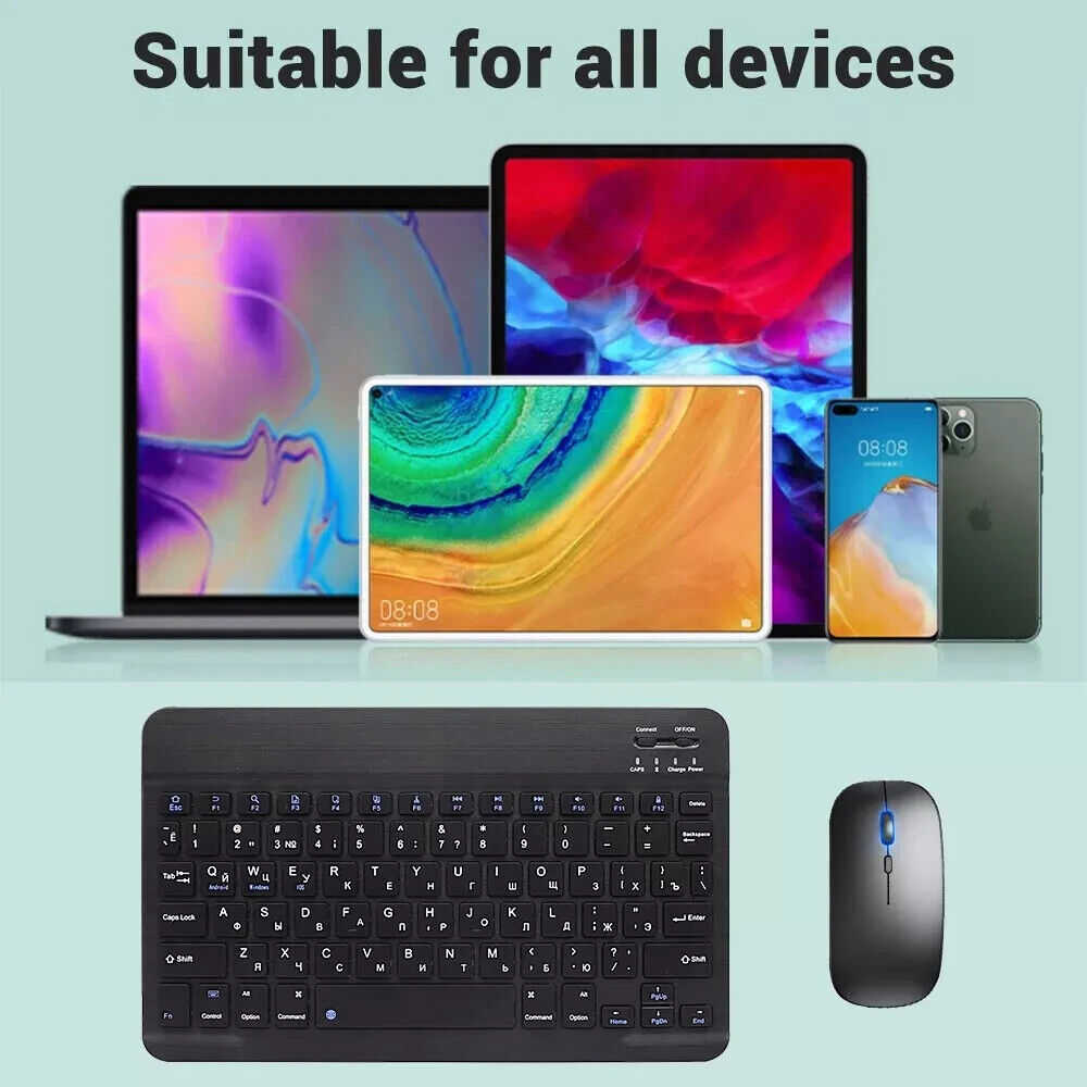Ergonomic Wireless Rechargeable Keyboard and Mouse Set