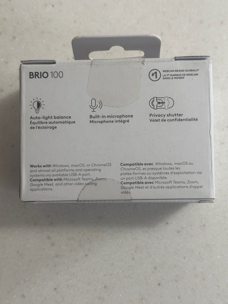 Logitech Brio 100 Webcam - High-Definition Video Calling