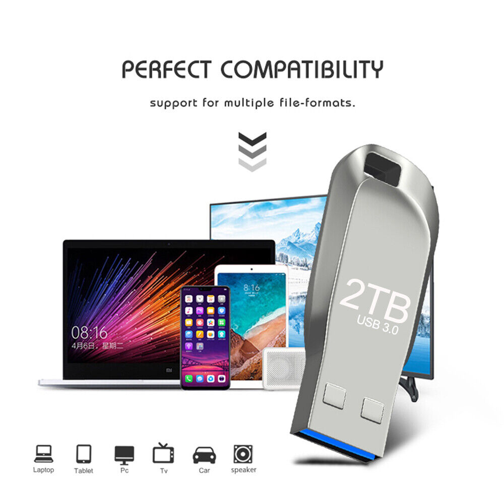 2TB High-Capacity USB 3.0 Flash Drive - Portable Storage for PC and Laptop
