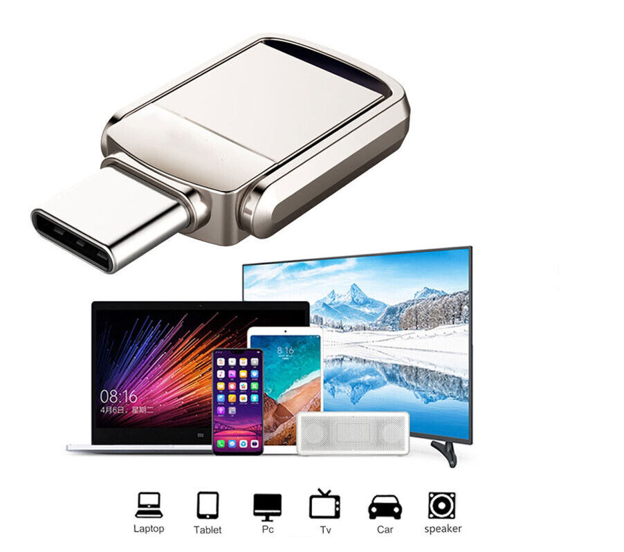 2x 1TB Type C USB 3.0 Flash Drives - High-Speed Storage for PC and Laptop