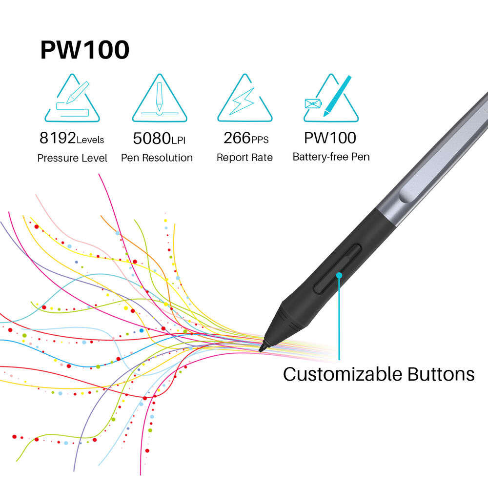 HUION HS64 Graphics Tablet - High Precision, 8192 Pressure Levels, Multi-Platform Compatibility