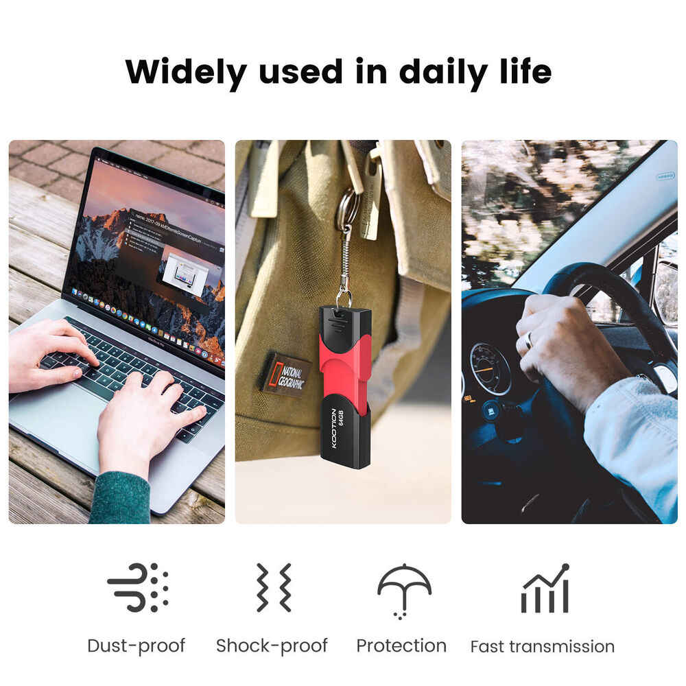 Ultra-Fast USB 3.0 Retractable Flash Drive - High-Capacity Storage