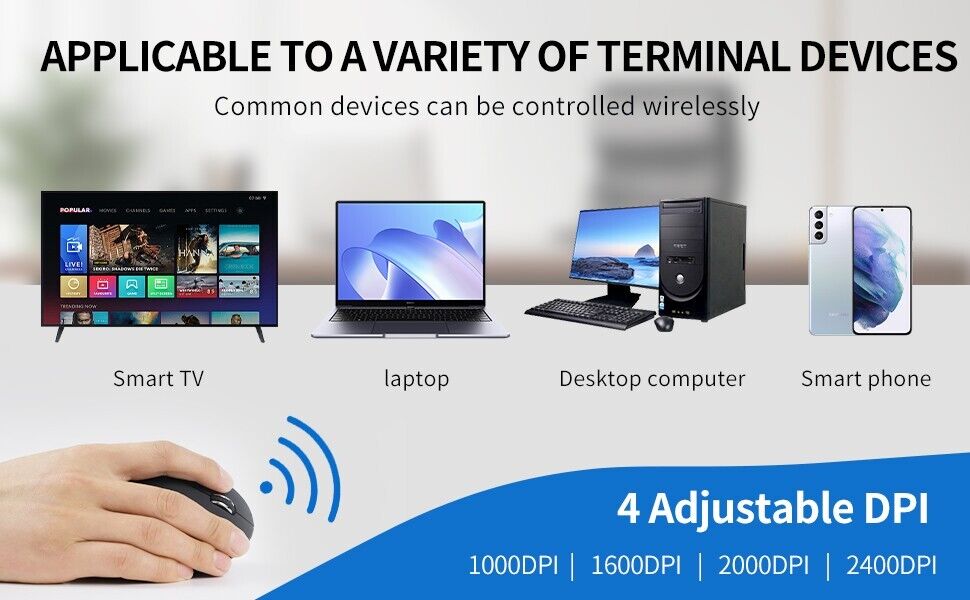 Ergonomic Vertical Wireless Mouse for Comfort and Precision
