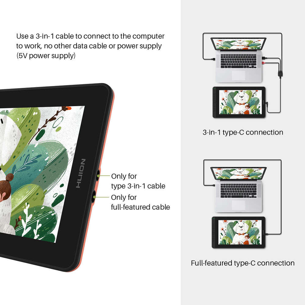 Huion Kamvas 12 2021 Refurbished Graphics Tablet with Android Certification