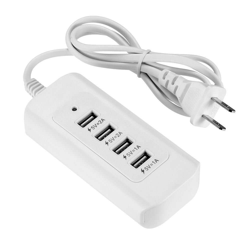 6-Port High-Speed USB Wall Charger Station