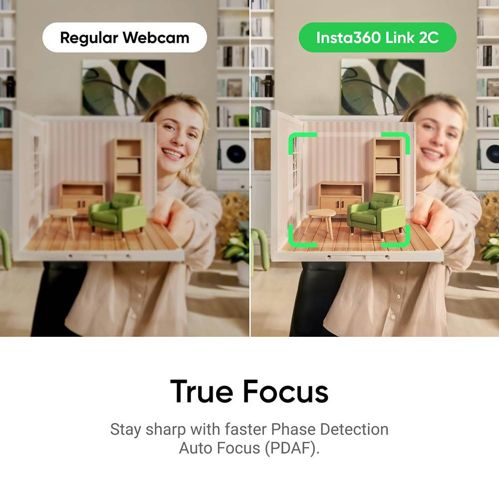 Insta360 Link 2C AI-Powered 4K Webcam - Enhance Your Video Conferencing Experience