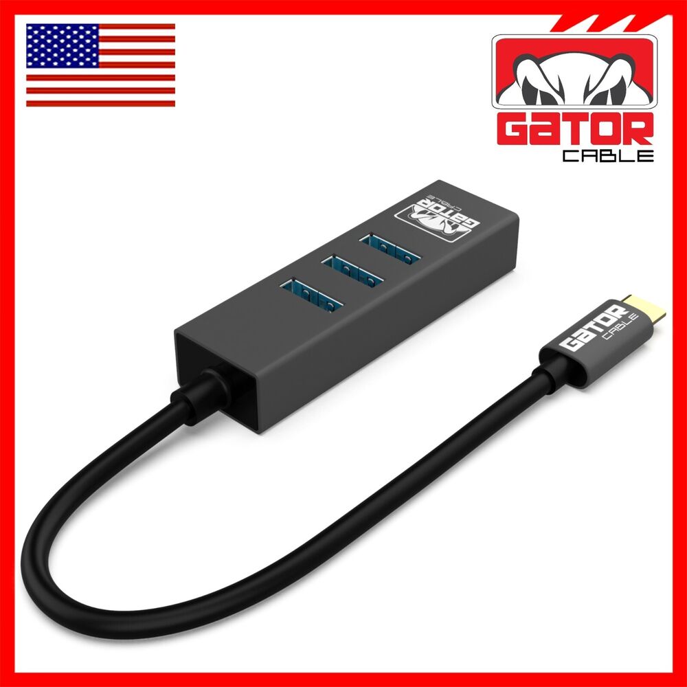 USB-C 3.1 Gigabit Ethernet Adapter with 3-Port HUB - High-Speed Connectivity